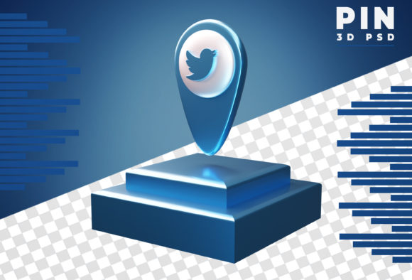 3D Pin Logo Twitter Rendering: Showcase Your Brand in Style