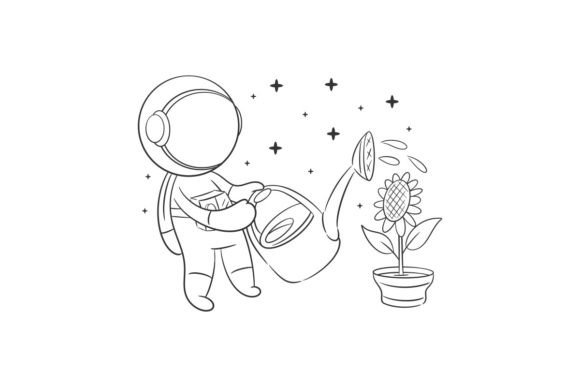 Astronaut is Watering Sunflowers: A Font with Cosmic Charm