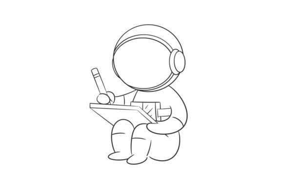 Astronaut Making a Drawing on a Tablet: A Font for Modern Creatives