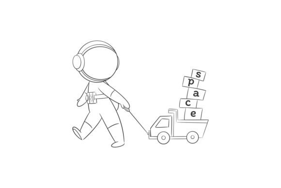 Astronaut Walking Pulling Toy Car: A Font for Bold, Playful Branding