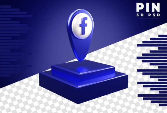 Elevate Your Portfolio with 3D Pin Logo Facebook Rendering