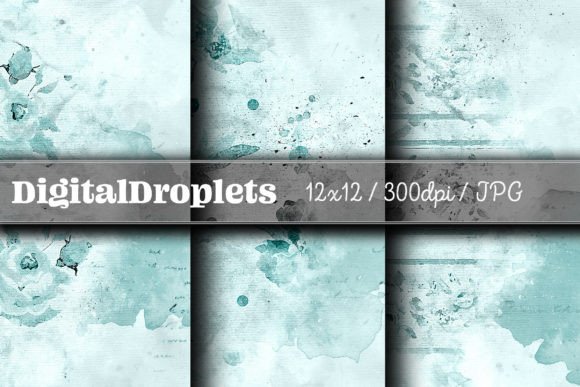 Free Watercolor Paper Set: Circled Watercolor Flowers Vol. 1
