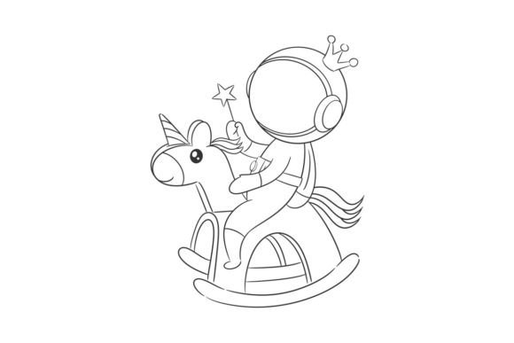 Infuse Playful Wonder with Astronaut Riding a Toy Unicorn
