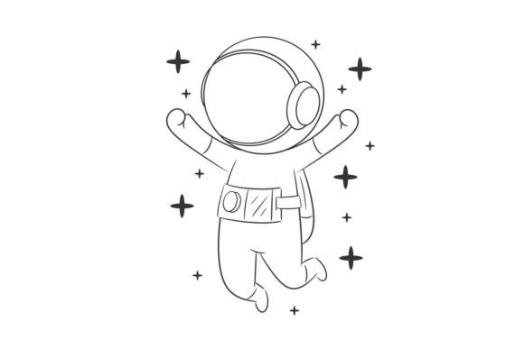 Leaping Beyond Gravity: Design with Astronaut Doing a Jump in Space