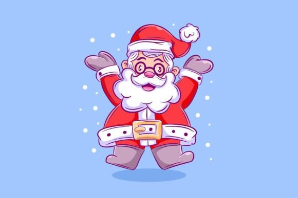 Santa is Feeling Happy Cartoon: A Font That Brings Joy