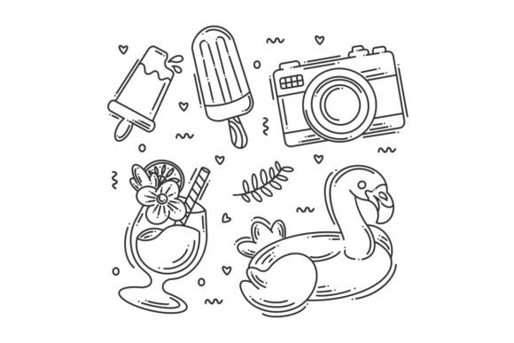Summer Set Icon Collection: Free Vector Icons for Designers
