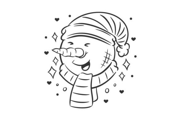 Unleash Winter Magic with Snowman Hand Drawn Style Coloring